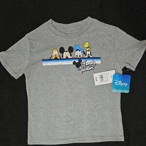 Disney Gray Kids T-Shirt with Cartoon Characters